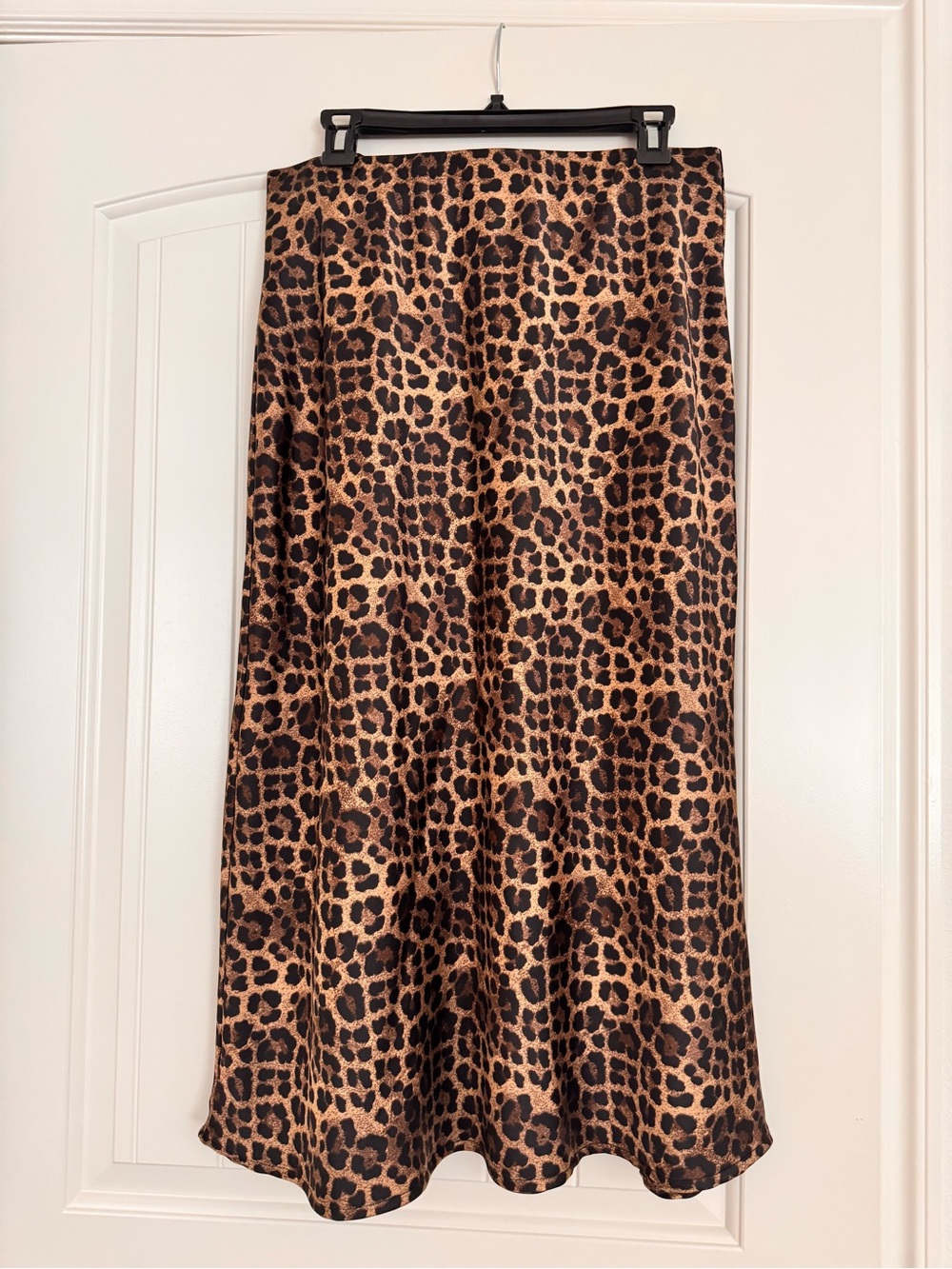 Leopard Print Midi Skirt - Brown Animal Print by Johnpaul Richard size M